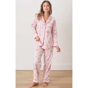 Printfresh Wood Embroidered Pajama Set in Pale Pink size 4X